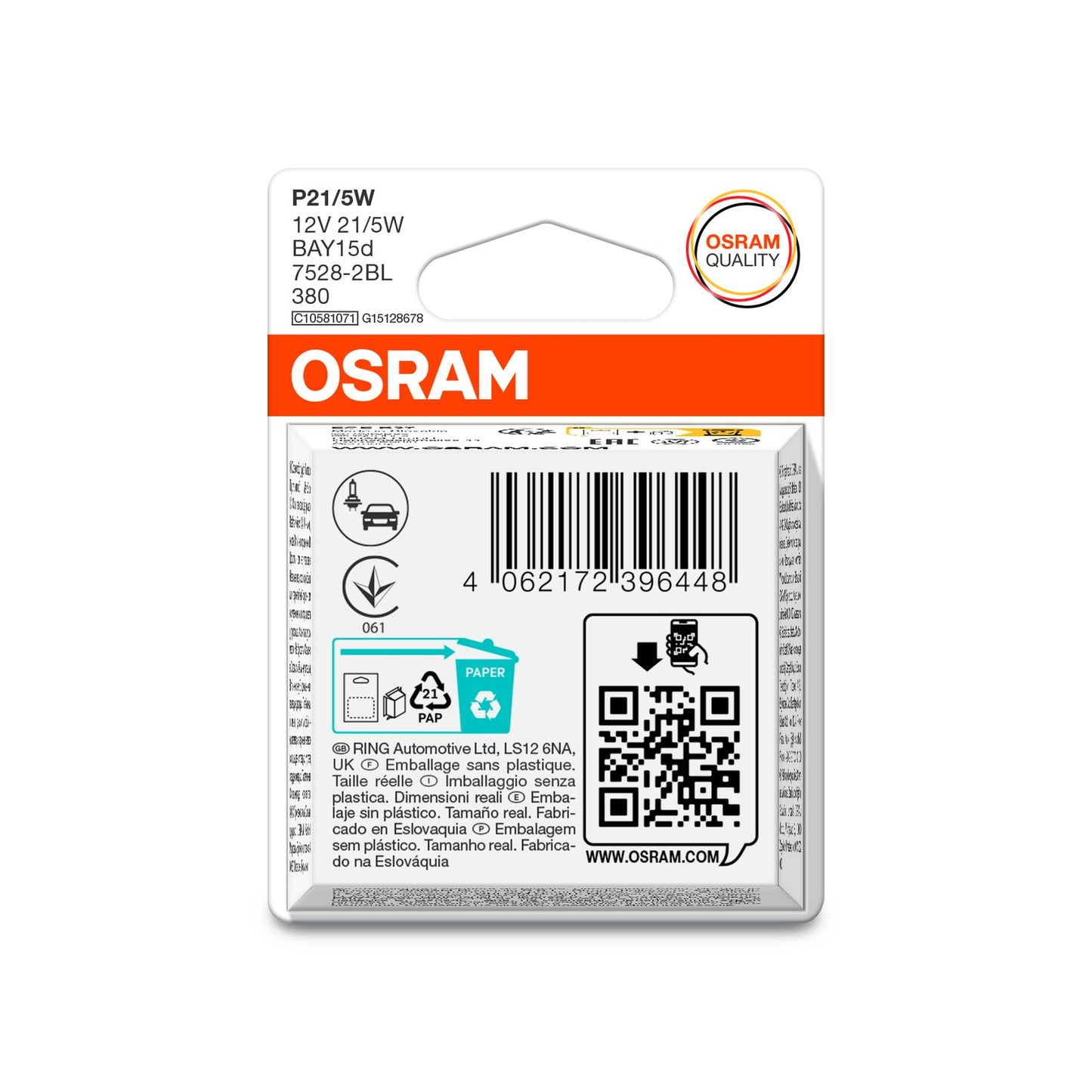 Osram Original P21/5W (Twin)
