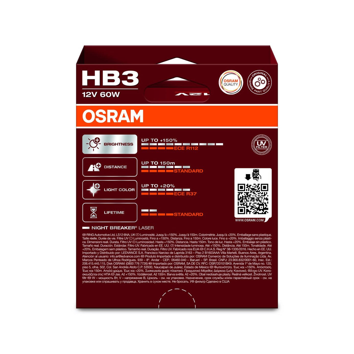 Osram Night Breaker Laser +150% HB3 (Twin)
