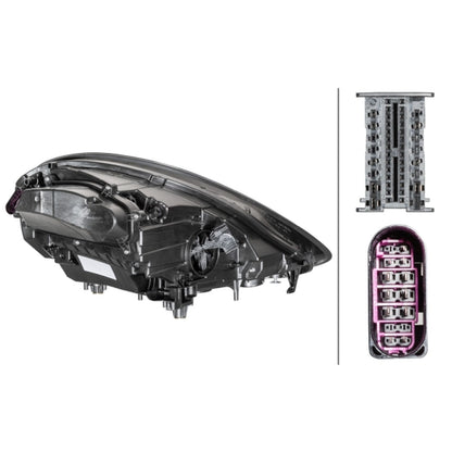HELLA Matrix Headlight Unit - Left - 1EX012222-511