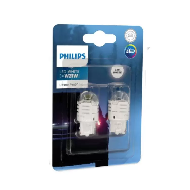 Philips Ultinon Pro3000 Cool White LED W21W (Twin) Car Bulbs
