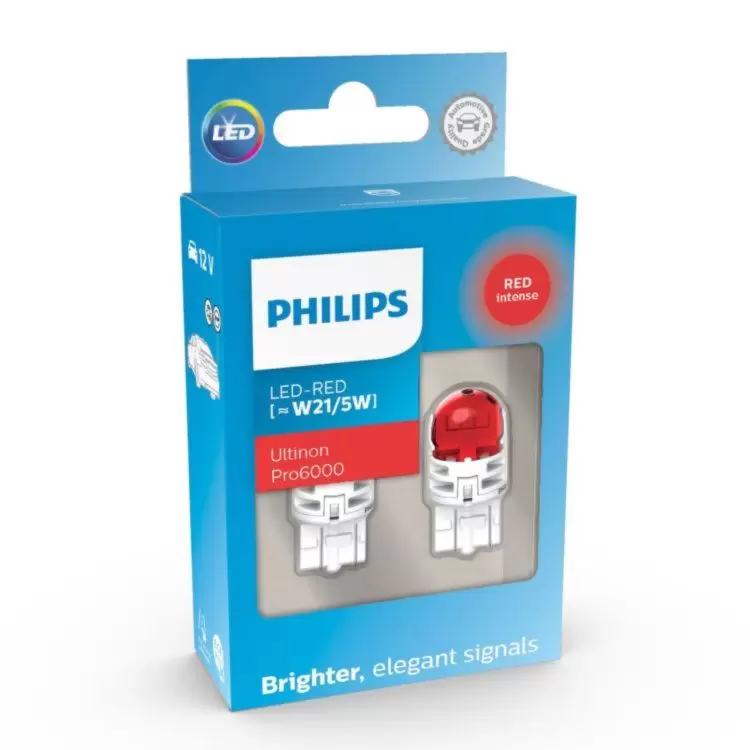 Philips Ultinon Pro6000 Red LED W21/5W (Twin)