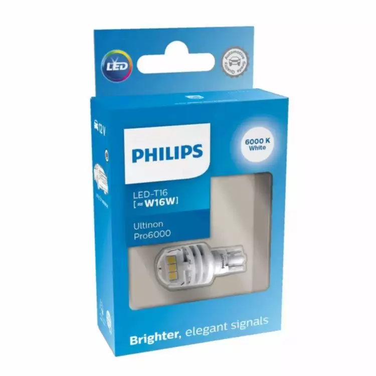 Glue banner sponsor Philips Ultinon Pro6000 White LED W16W Car Bulb | PowerBulbs US