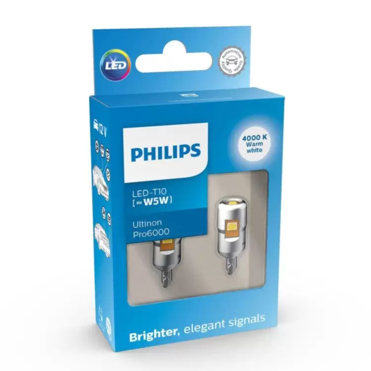 Philips X-tremeUltinon LED W5W 6000K Bulbs (Twin)