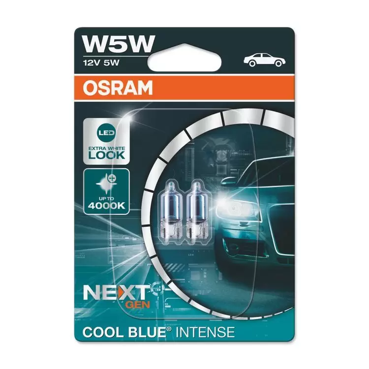 OSRAM Cool Blue Intense Next Gen W5W Car Headlight Bulbs