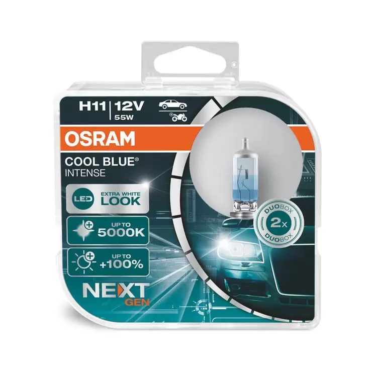 OSRAM Cool Blue Intense Next Gen H11 Car Headlight Bulbs