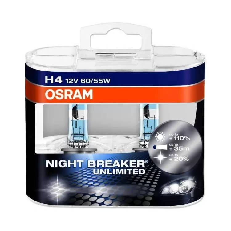 OSRAM Night Breaker Unlimited H4 Headlight Bulb | PowerBulbs