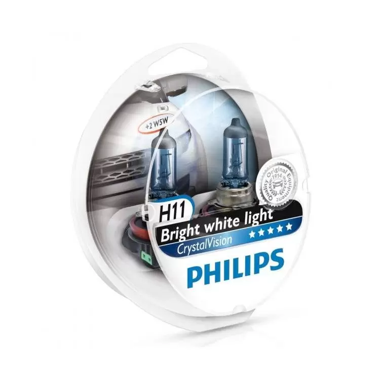 Philips Crystal Vision H11 Car Headlight Bulbs PowerBulbs