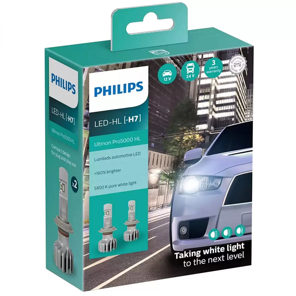 Philips Ultinon Pro9100 LED H7 I PowerBulbs US