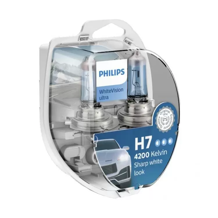 H7 Philips White Vision Ultra +60% 4200K incl. 2x W5W White Vision