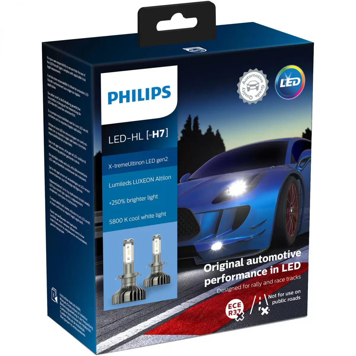 Pack 2 Ampoules LED H7 Philips Ultinon PRO3022