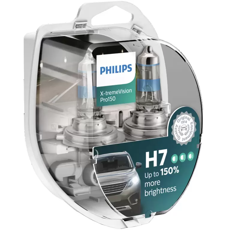 PHILIPS H7 Halogen Bulbs RacingVision GT200 +200% More Light Set of 2 bulbs  NEW