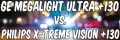 What`s The Difference Between GE Megalight Ultra +130 & Philips X-treme Vision +130?