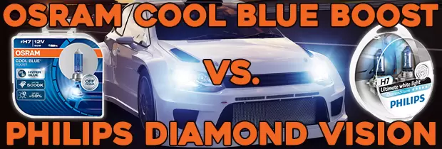 OSRAM Cool Blue Boost vs. Philips Diamond Vision