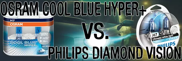 OSRAM Cool Blue Hyper+ vs. Philips Diamond Vision