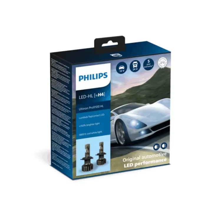 Philips Ultinon Pro9100 LED H4 I PowerBulbs UK