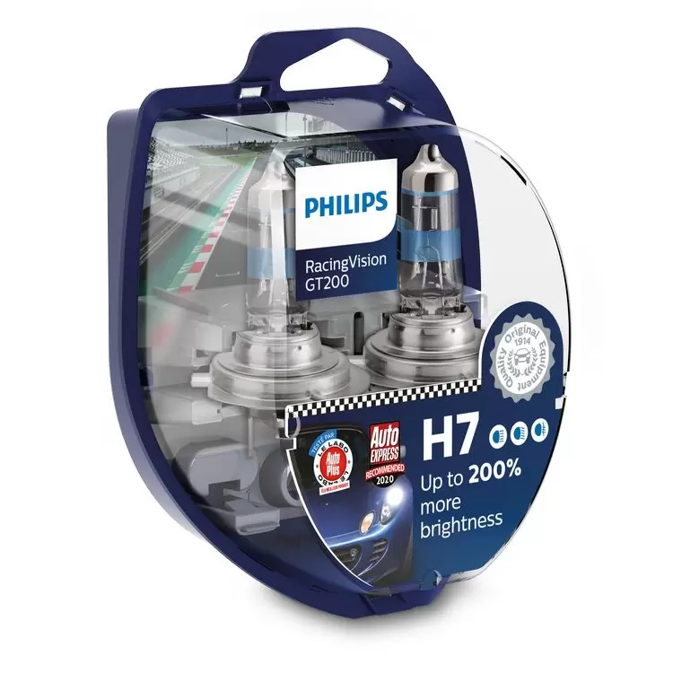 Philips H7 RacingVision GT200 Headlight Bulb, 60/55W, 3500K, 12V at Rs  817/piece in Delhi