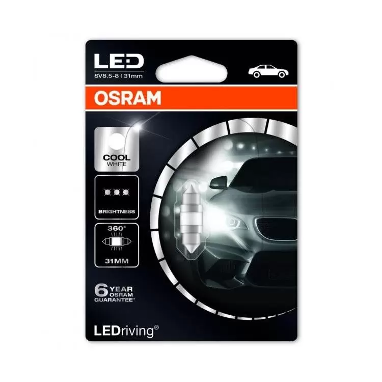 OSRAM C5W LEDriving Cool White 31mm 360° (Single)