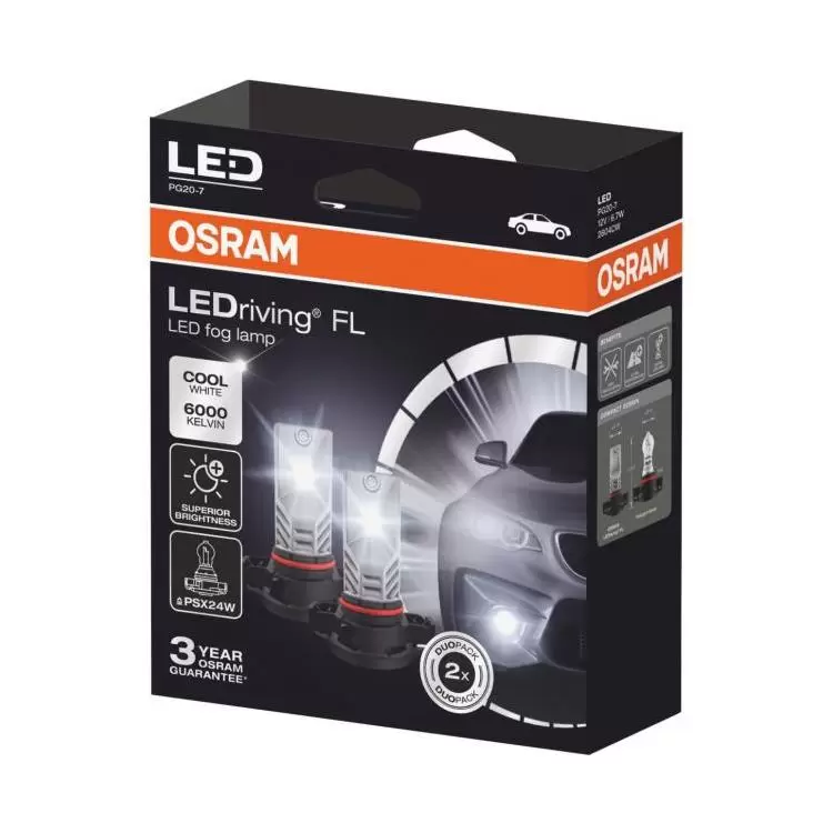 OSRAM LEDriving FL LED PSX24W | Twin Car Bulbs PowerBulbs US