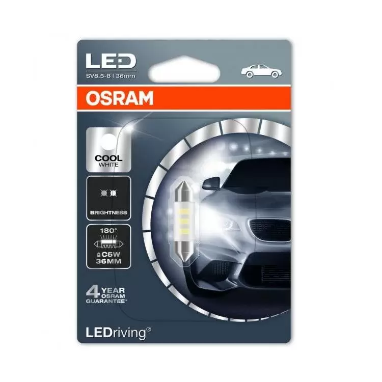 OSRAM LEDriving C5W 6000K Cool White 36mm 180° (Single)