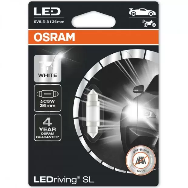 LEDriving SL LED C5W 36mm 6000K Cool White (Single)