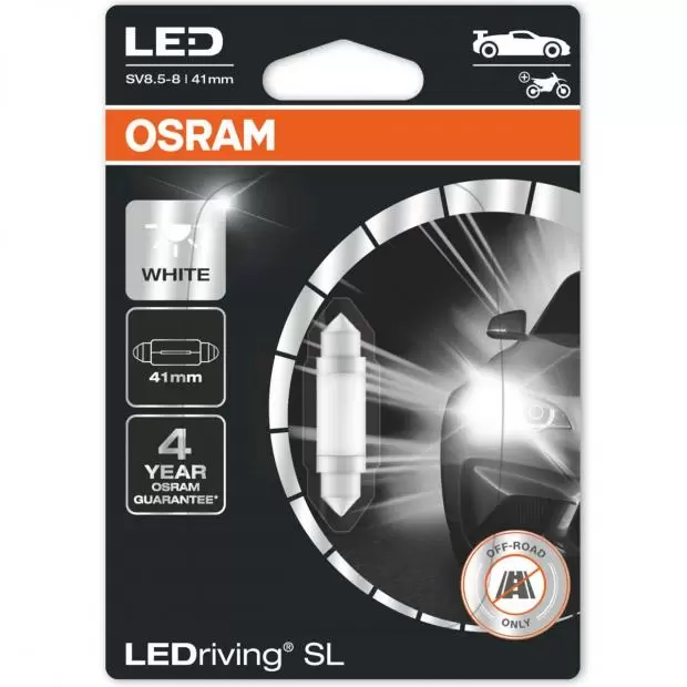 C5W 12V 1W SV8,5-8 41mm 360° LEDriving Cool White 6000K 1 St. OSRAM - Auto-Lamp  Berlin