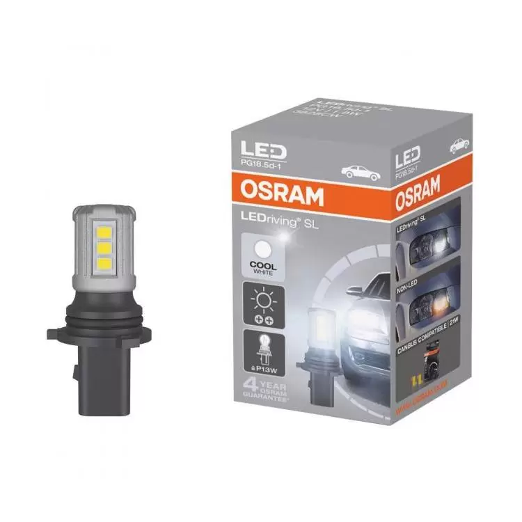 OSRAM LEDriving SL LED P13W 6000K Cool White Twin Car Bulbs