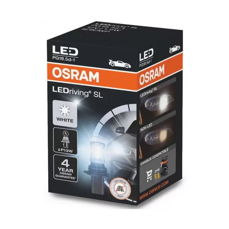 OSRAM LEDriving SL LED P21/5W 6000K Cool White, Twin Car Bulbs