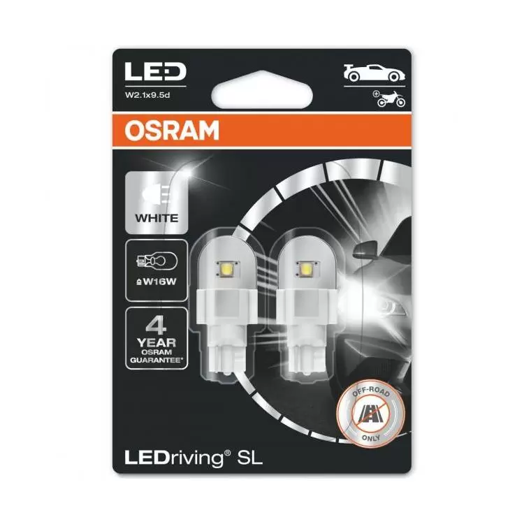 OSRAM LEDriving SL LED W16W 6000K Cool White | Twin Car Bulbs | US