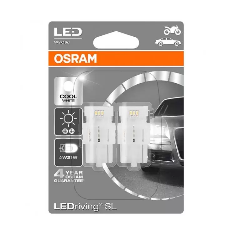 OSRAM LEDriving SL LED W21W 6000K Car Lamps (Twin)