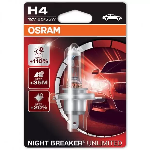 OSRAM Night Breaker Plus H4 (2x Single) | PowerBulbs