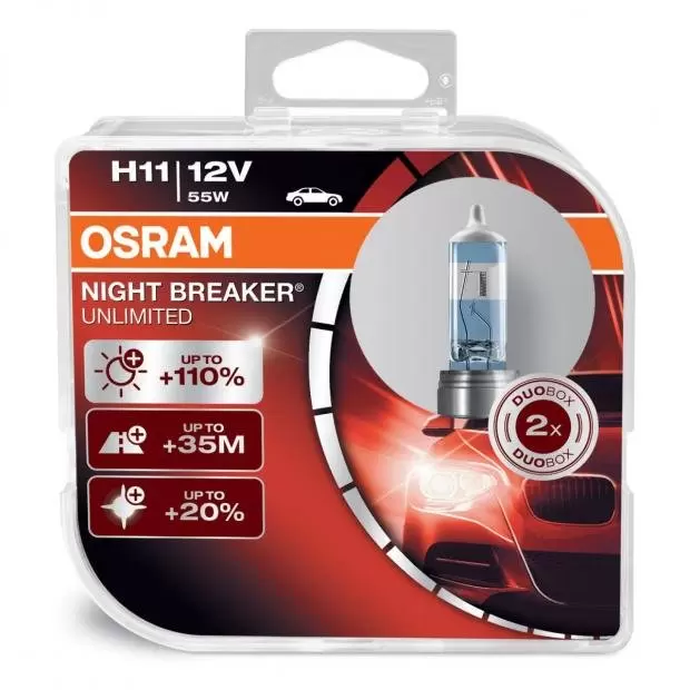 OSRAM NIGHT BREAKER UNLIMITED H11 Halogen Headlamp 12V 60/55W 