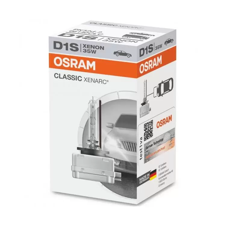 OSRAM Xenarc Classic D1S, Single Xenon Car Headlight Bulb