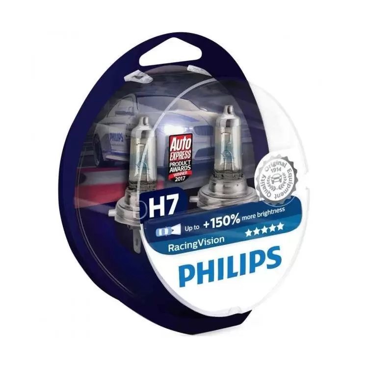 Philips Racingvision H7 Car Headlight Bulbs Twin Philips Racingvision H7 Car Headlight Bulbs Twin