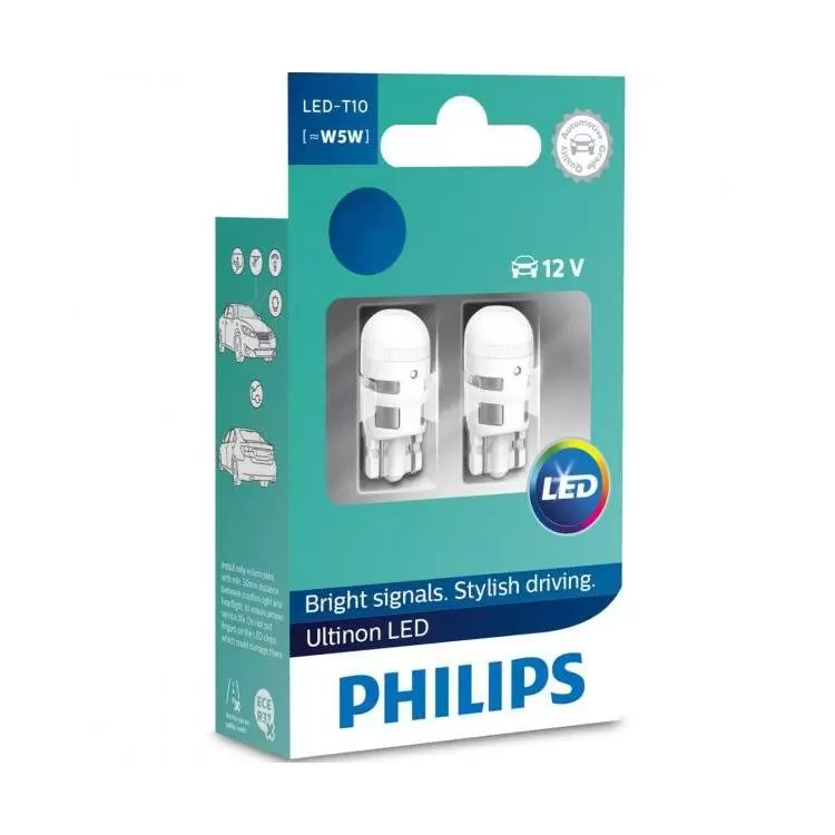 Philips Ultinon LED W5W 4000K Interior Lamps (Twin)