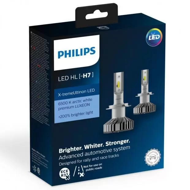 6000k H7 Led Philips Ultinon Essential Test On High Beam And Low Beam 