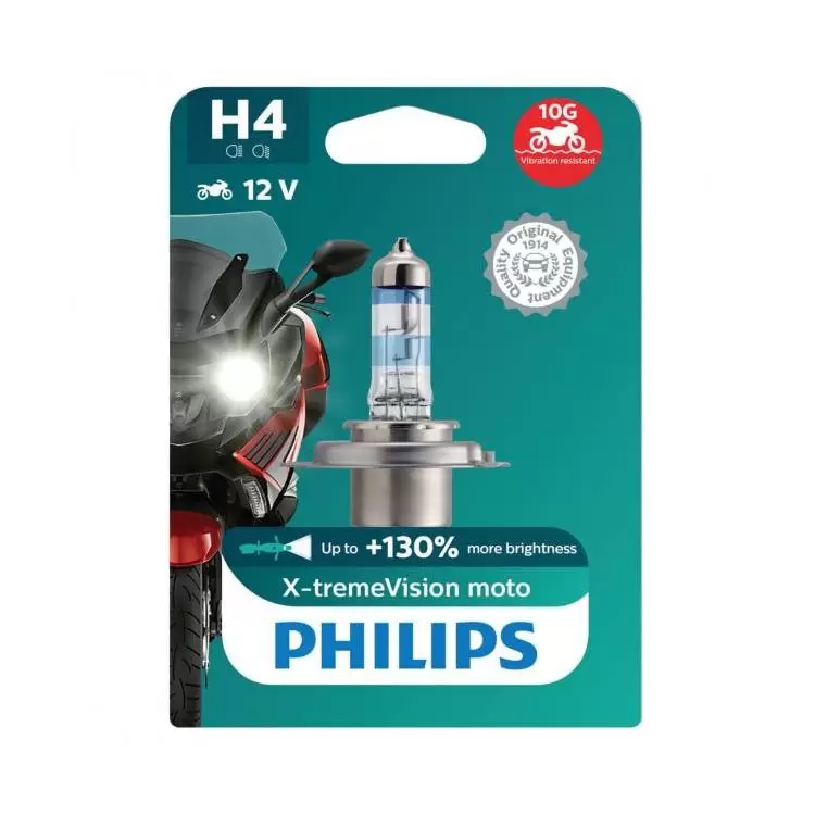 Ampoule phare Philips CityVision Moto +40% H4 12V 60/55W P43T-38 - IXTEM  MOTO