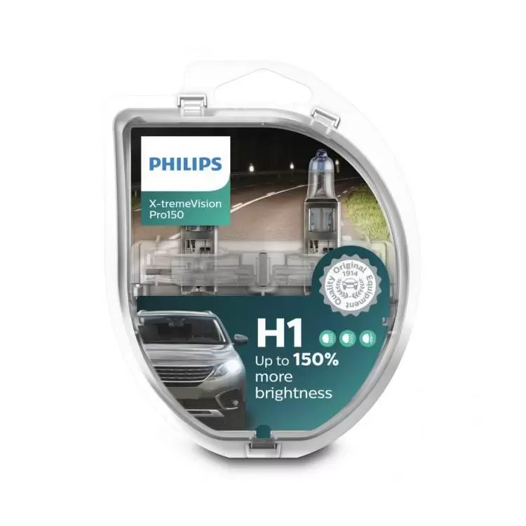 Philips X-tremeVision Pro150 H1, Twin Headlight Bulbs