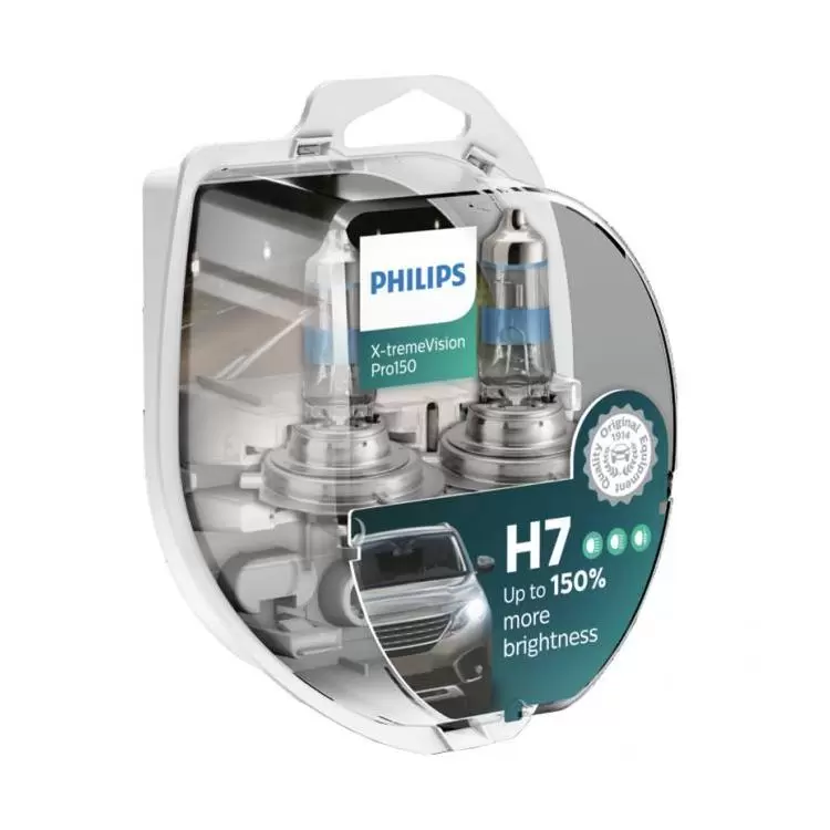 Philips X-tremeVision Pro150 H7 | Twin Headlight Bulbs | PowerBulbs US