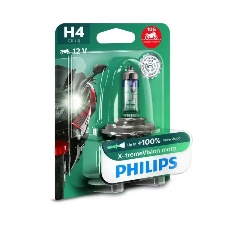 Philips X-treme Vision Moto H4 (Single) | PowerBulbs