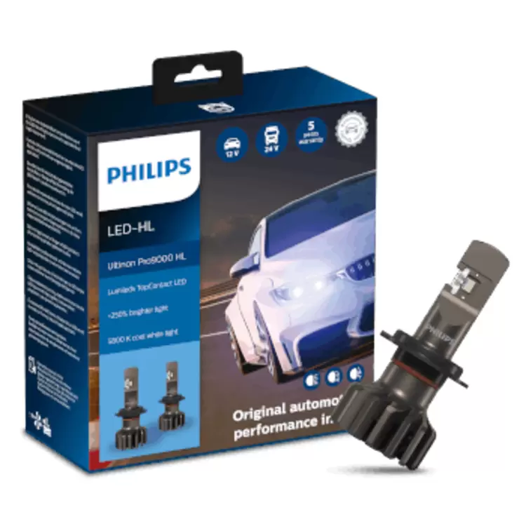 PHILIPS Ultinon LED H7 Bulbs Set of 2X Bulbs 6200K  