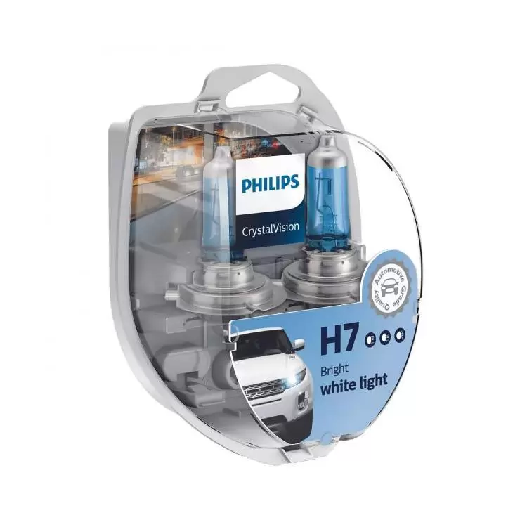Philips Crystal Vision H7 Car Headlight Bulbs | PowerBulbs UK
