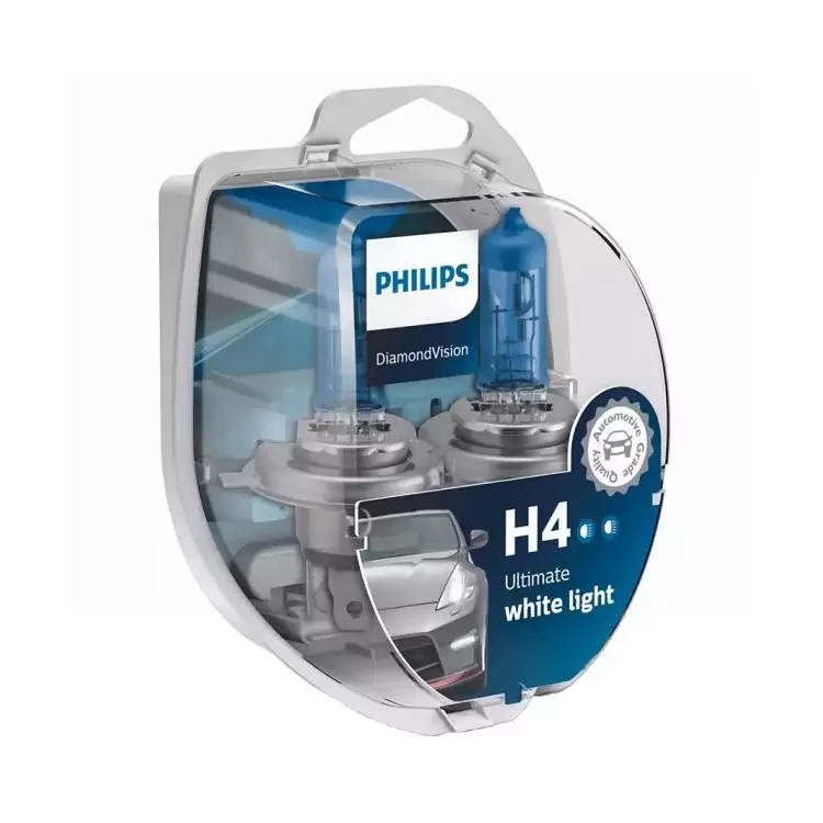  Philips Diamond Vision H4 Upgrade Car Headlight Bulbs