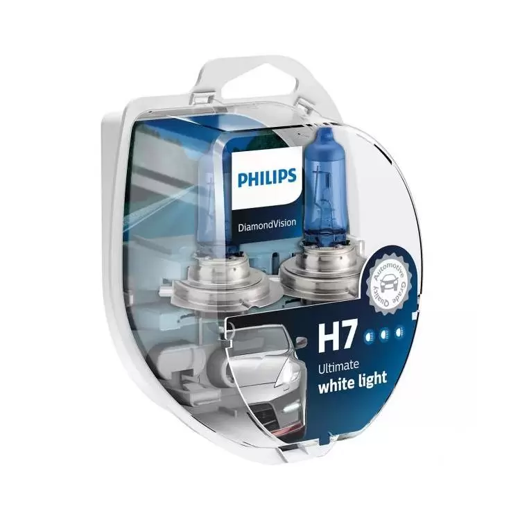 H7 /& H1 PHILIPS Diamond Vision 5000K Twin Pack Headlight bulbs globe