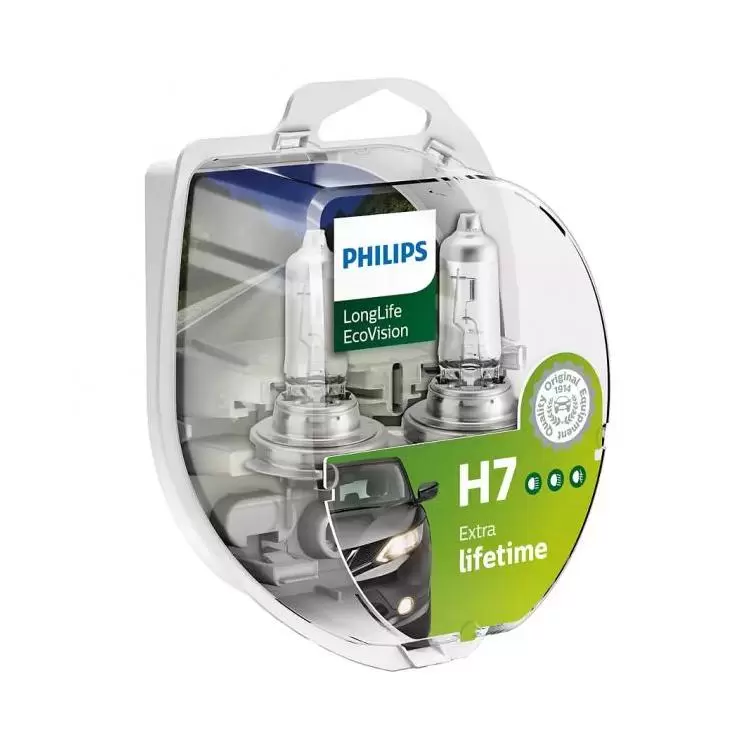 Philips Longlife EcoVision H7 Lamps (Twin) | PowerBulbs