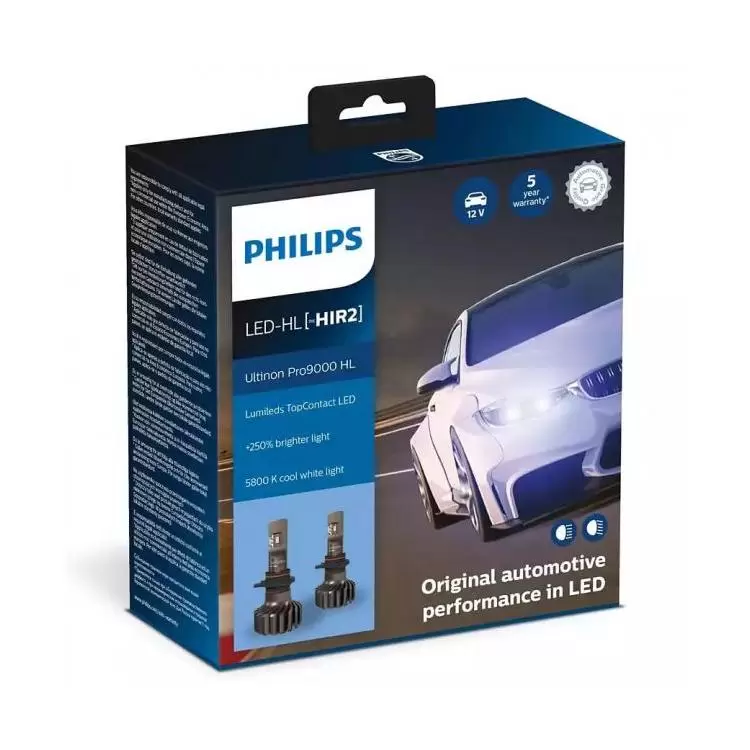 Philips Ultinon Pro9000 HIR2 Twin Headlight Bulbs PowerBulbs US